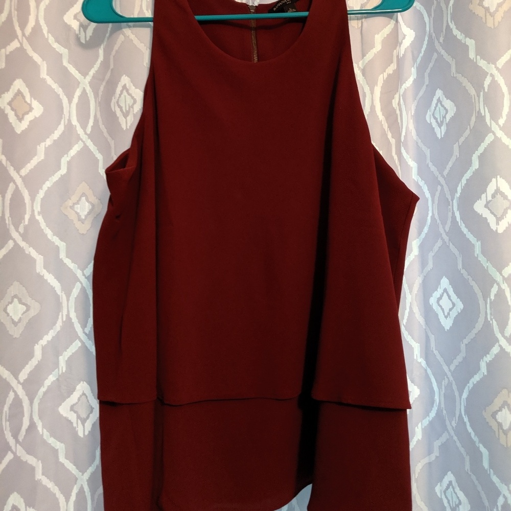Dark red banana republic dressy tank top